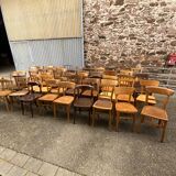 50 mismatched bistro chairs French Restaurant THonet mismatch wood bistro bentwood chairs baumann