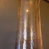 Blown glass vase, smoked, bubble from the 60s