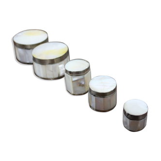 Lot mother-of-pearl boxes