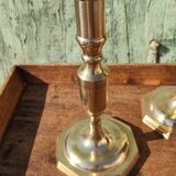 Pair of golden candle holders