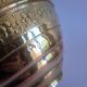Old vintage brass floral frieze pot cover