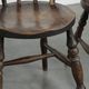 Set of 4 antique English wooden Windsor pub/bistro chairs from 19th century