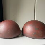 Pair of danish copper vintage outdoor wall lamps