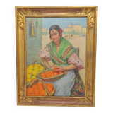 The citrus seller by Suzanne Hurel oil on canvas