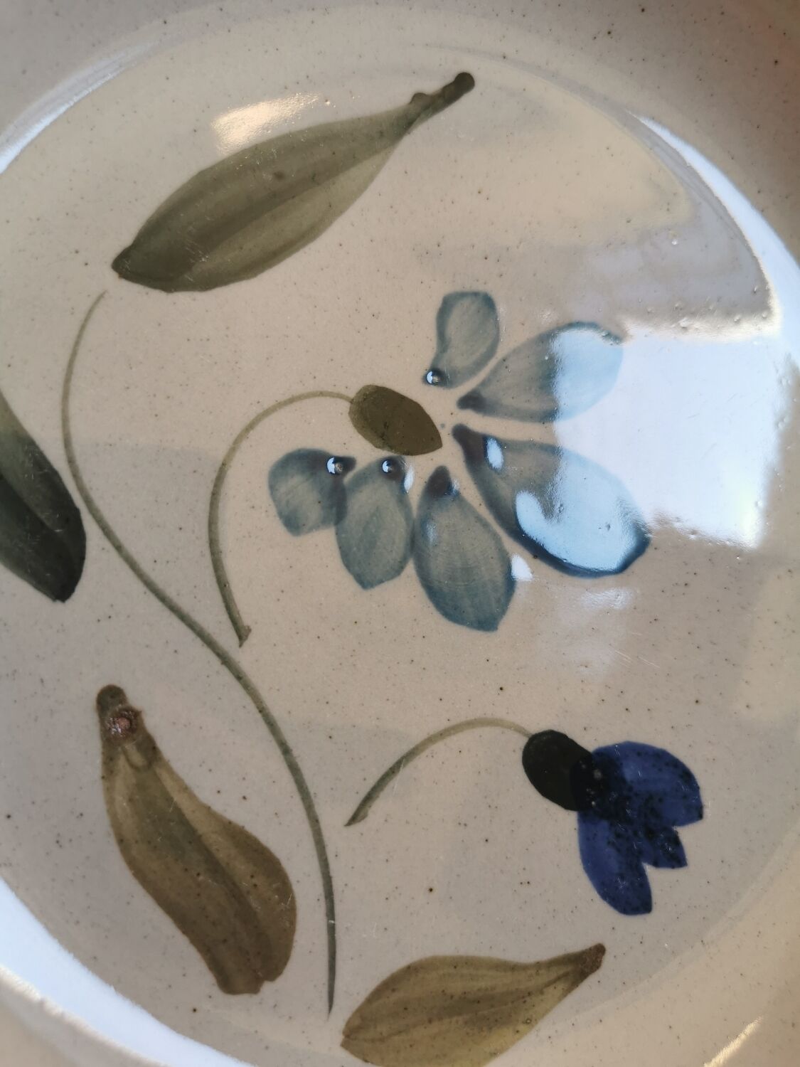 Vintage stoneware skull plates