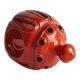Lampe à bougie en céramique faite à la main couleur rouge homard, par Barbro Sundelin pour Basun Keramik