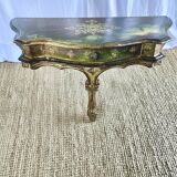 Console florentine vintage en bois doré