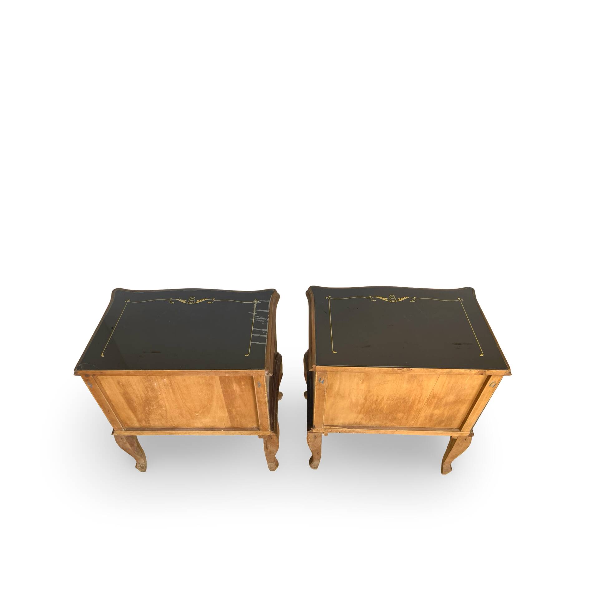 Tables de chevet/commodes Chippendale italiennes, années 1940/1950.