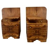 1939s pair of Art Deco bedside tables, Czechoslovakia