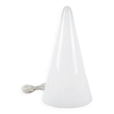 Lampe cône vintage en verre opalin blanc – Édition SCE, France années 80