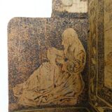 carved wooden shelf