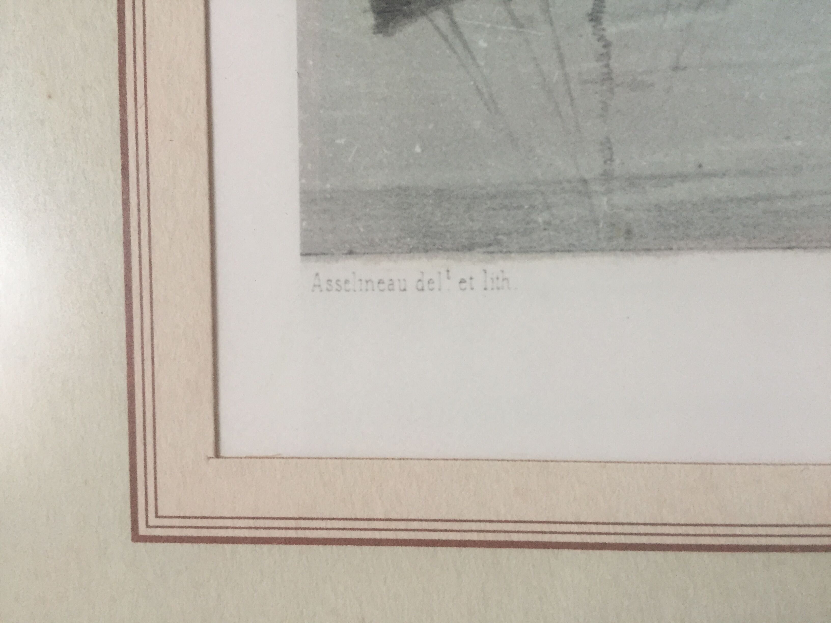 Lithograph by L.A. Asselineau (1808-1889) - View of calvary in Rennes