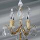 Pair of Louis XV Style Bronze & Crystal Chandeliers with 4 Lights