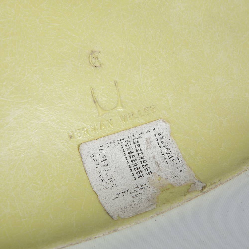 Lemon Yellow Pair (2) Herman Miller Original Eames DSW Side Shell Chairs