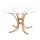 Bamboo-style painted brass table