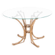 Bamboo-style painted brass table