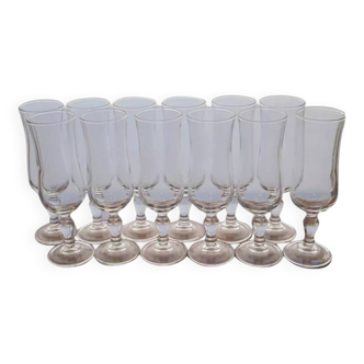 Série de 12 flûtes à champagne