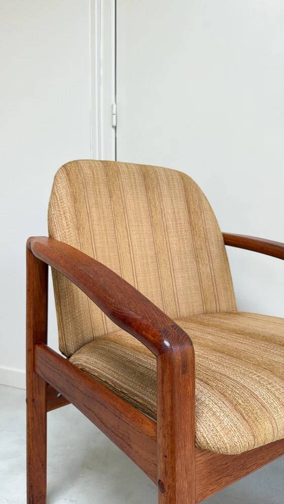 Vintage Danish solid teak wooden chair