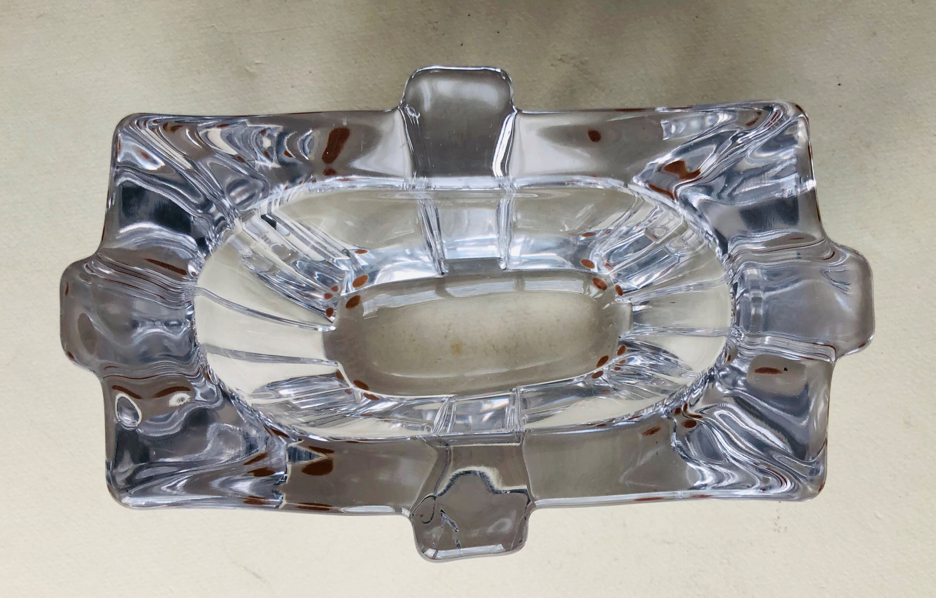 Rectangular Bayel crystal vase