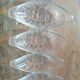 set of 12 vintage transparent glass banana split bowls