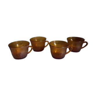 Set of 4 glass cups