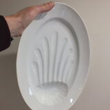 Large white porcelain meat dish from the 19th century
