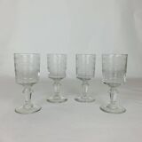 4 Baccarat glasses Chanel model engraving 3458