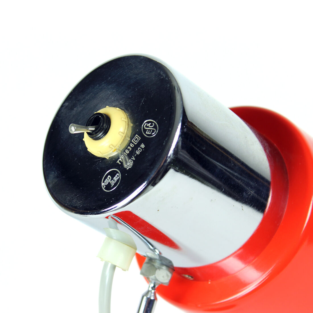 Lampe de table en chrome et métal rouge, par Josef Hurka pour Napako 1960s