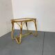 Vintage Bohémien Rattan Bamboo and Glass Side Table from Rohé Noordwolde,