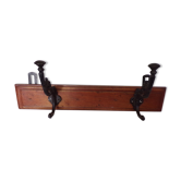 Porte manteau en bois et fonte 2 paterre