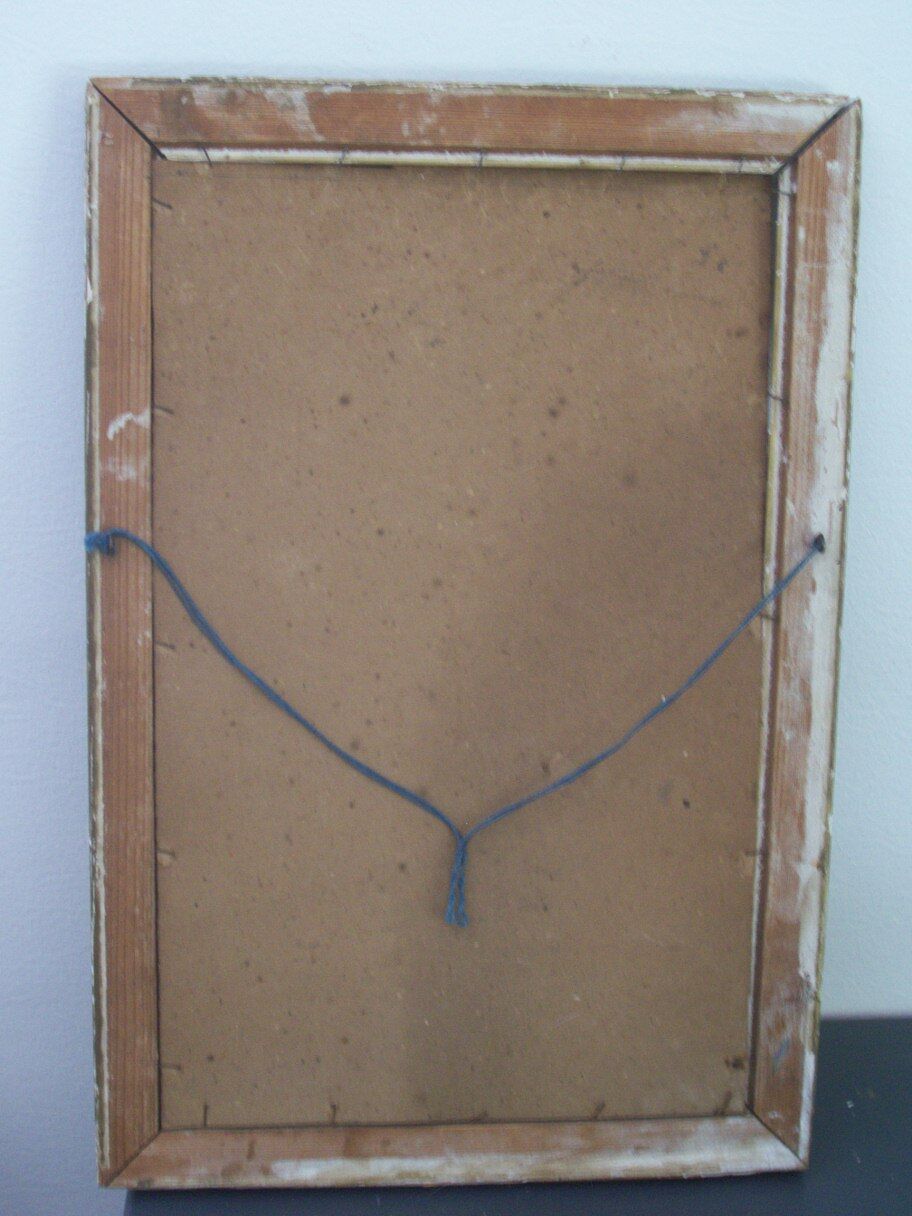 Old flower pot painting signed