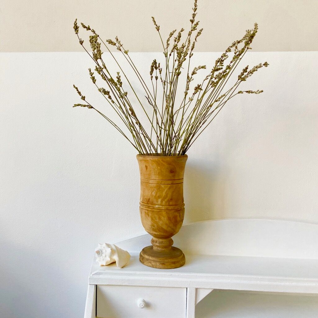 Raw wooden vase 19cm