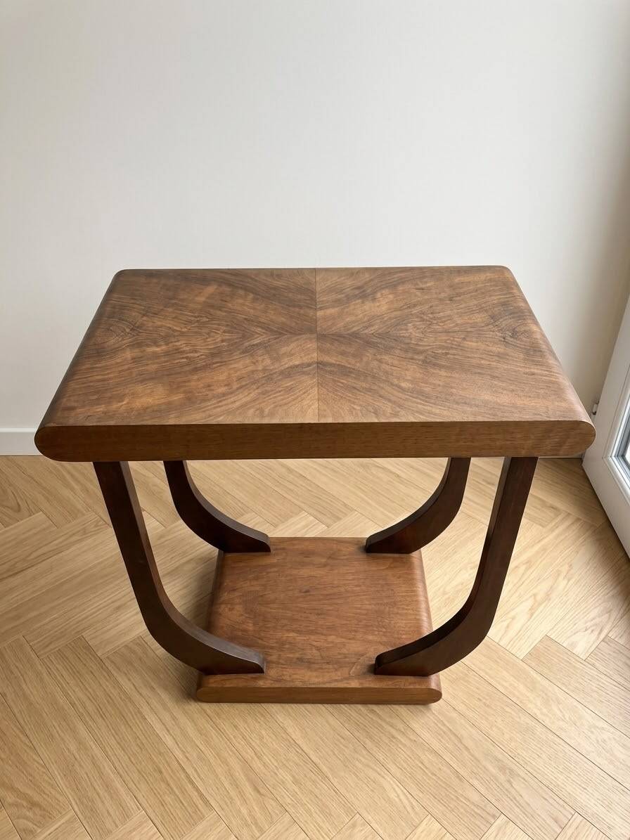 Table guéridon Art Déco bois