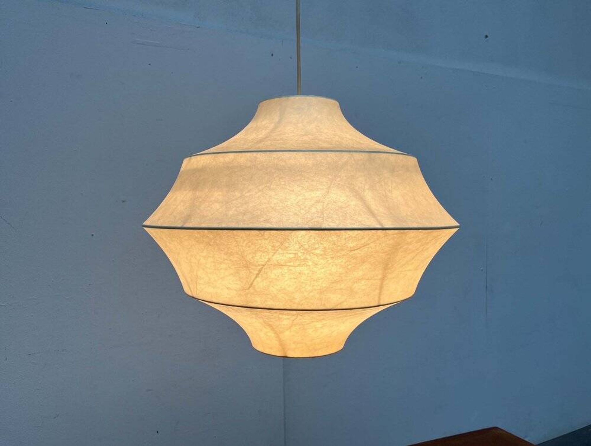 Mid-Century Modern Suspension Cocoon by Friedel Wauer for Goldkant Leuchten, Germany, 1960s