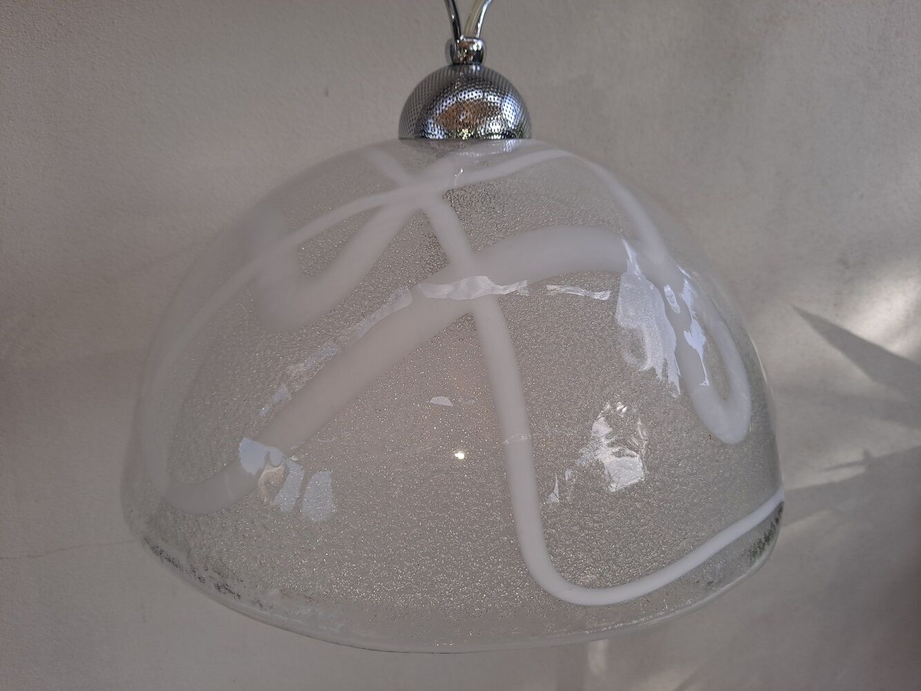 Vintage Murano glass pendant lamp from the 1970s