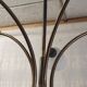 5-light chandelier in metal and opaline - mid-20th century