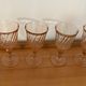 Pop-up Christmas 2022 - Series of 4 wine glasses in vintage pink glass