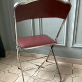 4 vintage folding chairs in chrome