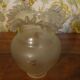 Painted ceramic lamp & lampshade glass lace