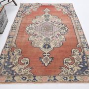 4x7 Brunt Red Oriental Handmade Vintage Rug, 142x224Cm SK 6770