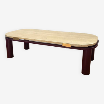 Table basse plateau en travertin Roche et Bobois