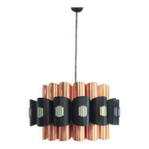 Copper pendant lamp with mother-of-pearl by Werner Schou