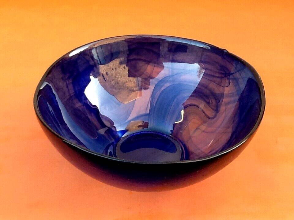 1970s modernist cut explosion of shades of blue