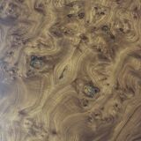 Rectangular coffee table from Turri with burl wood