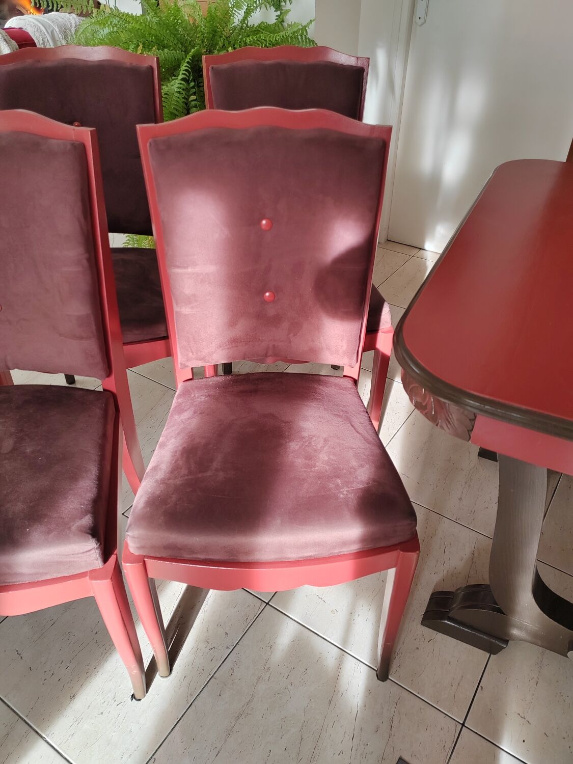 Redesigned table and chairs