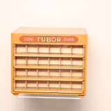 Haberdashery cabinet 'tubor tubca' by porey & fils - belgium 1950's