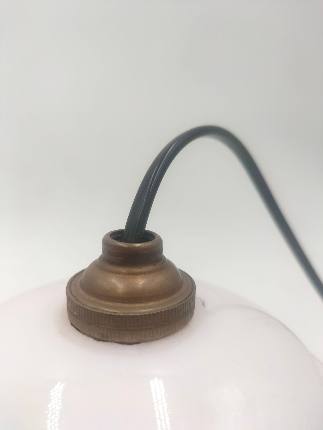 Paire de suspension en opaline
