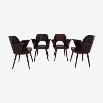 4 chaises Oswald Haerdtl pour Ton, Tchécoslovaquie