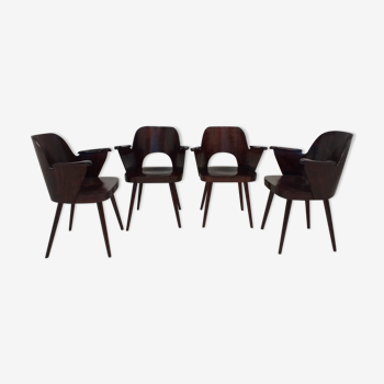 Set of 4 chairs Oswald Haerdtl for Ton, Czechoslovakia
