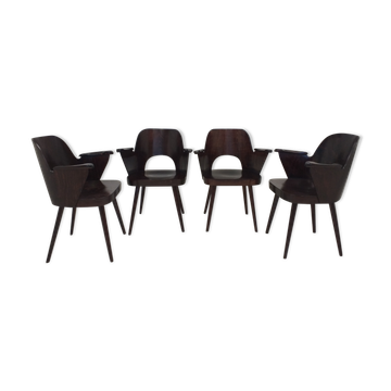 4 chaises Oswald Haerdtl pour Ton, Tchécoslovaquie